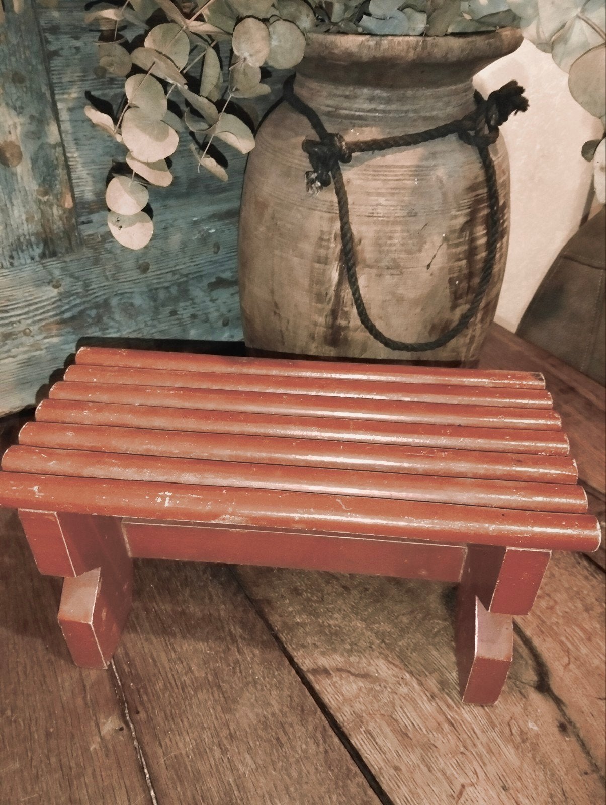 Leuke vensterbank kruk krukje brocante, Gebruikt, ., Ophalen of Verzenden, .