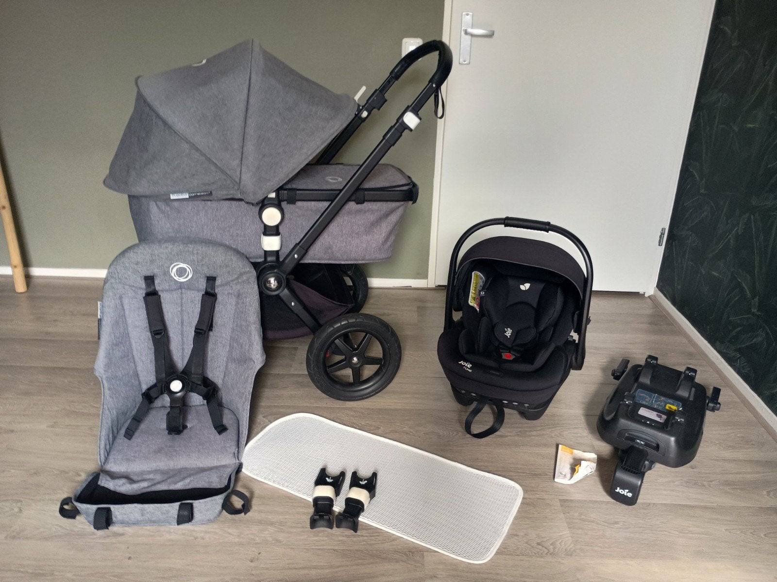 Bugaboo Cameleon3 Grey Melange + Maxi cosi Joie & Isofix bas, Kinderen en Baby's, Kinderwagens en Combinaties, Ophalen, Zo goed als nieuw