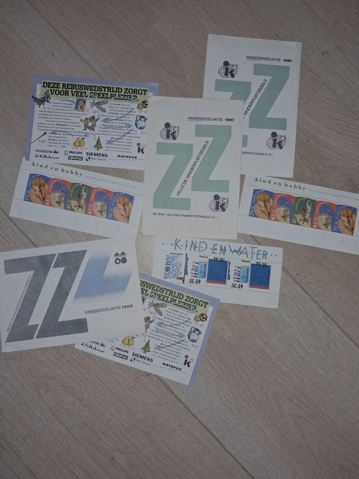 Kinderpostzegels 1988 & 1990 - Kind en Hobby / Kind en Water, Ophalen of Verzenden, Na 1940, Gestempeld