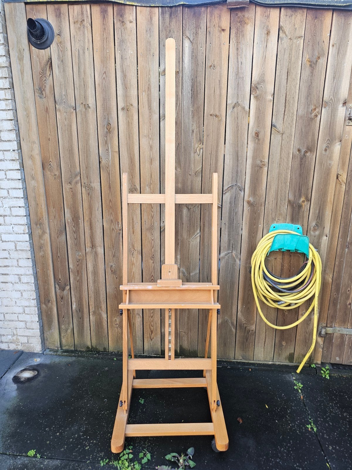 Houten grote schildersezel op wielen, Ophalen, Zo goed als nieuw, Ezel