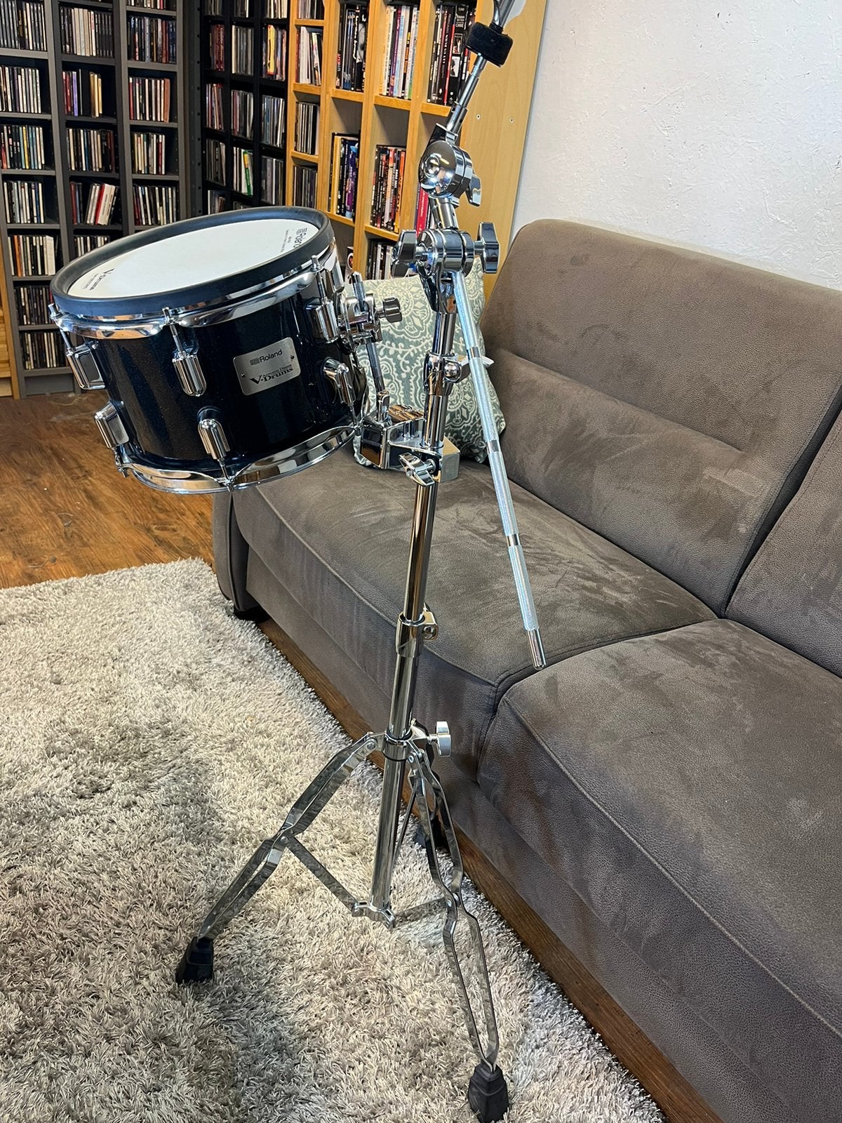 Roland PDA100MS V-Drum Pad 10" met stand en cymbal boom, Ophalen, Zo goed als nieuw, Roland