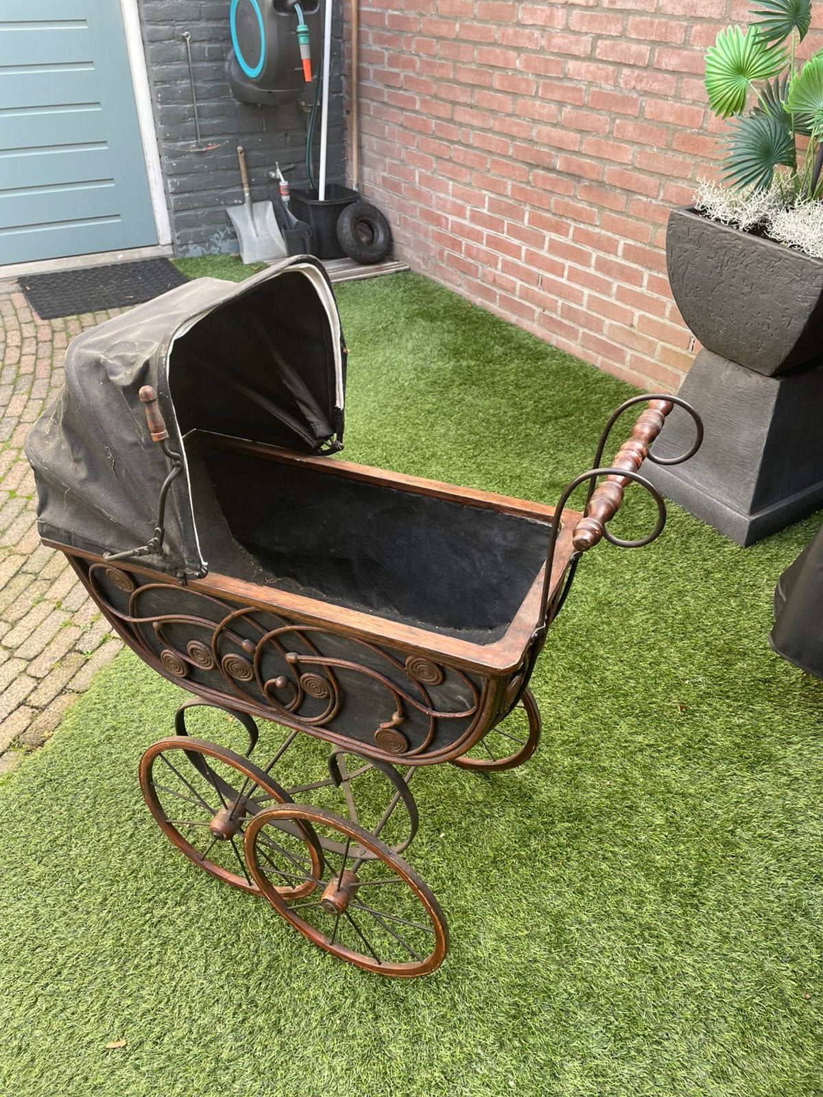 Bbrocante vintage poppen wagen, Antiek en Kunst, Ophalen