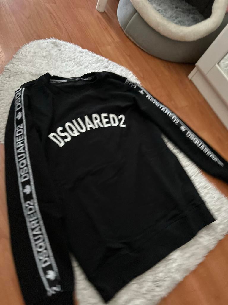 DSQUARED2 Trui Zwart Maat S - Niet Gedragen, Ophalen of Verzenden, Nieuw, Maat 46 (S) of kleiner, Zwart