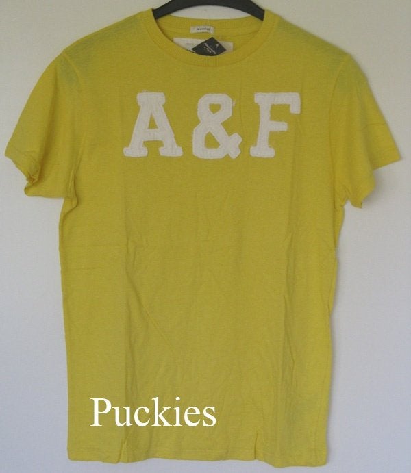 Geel Abercrombie heren t-shirt maat L NIEUW (9938), Maat 52/54 (L), Geel, Nieuw, Ophalen of Verzenden
