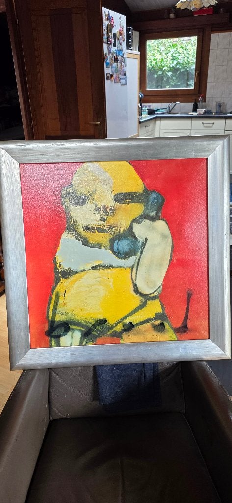 Uniek Stencilkunst Werk van Coppens - 'Telefoon', Ophalen, Overig onderwerp, Zeefdruk, Echtheidscertificaat