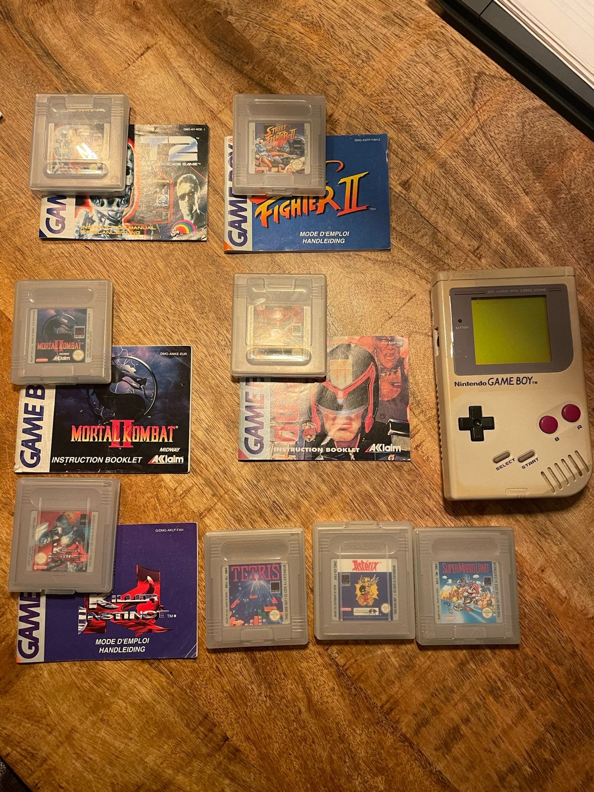 Nintendo Game Boy met 7 spellen: Mortal Kombat, Street Fight, Gebruikt, 1 speler, Vanaf 12 jaar, Ophalen