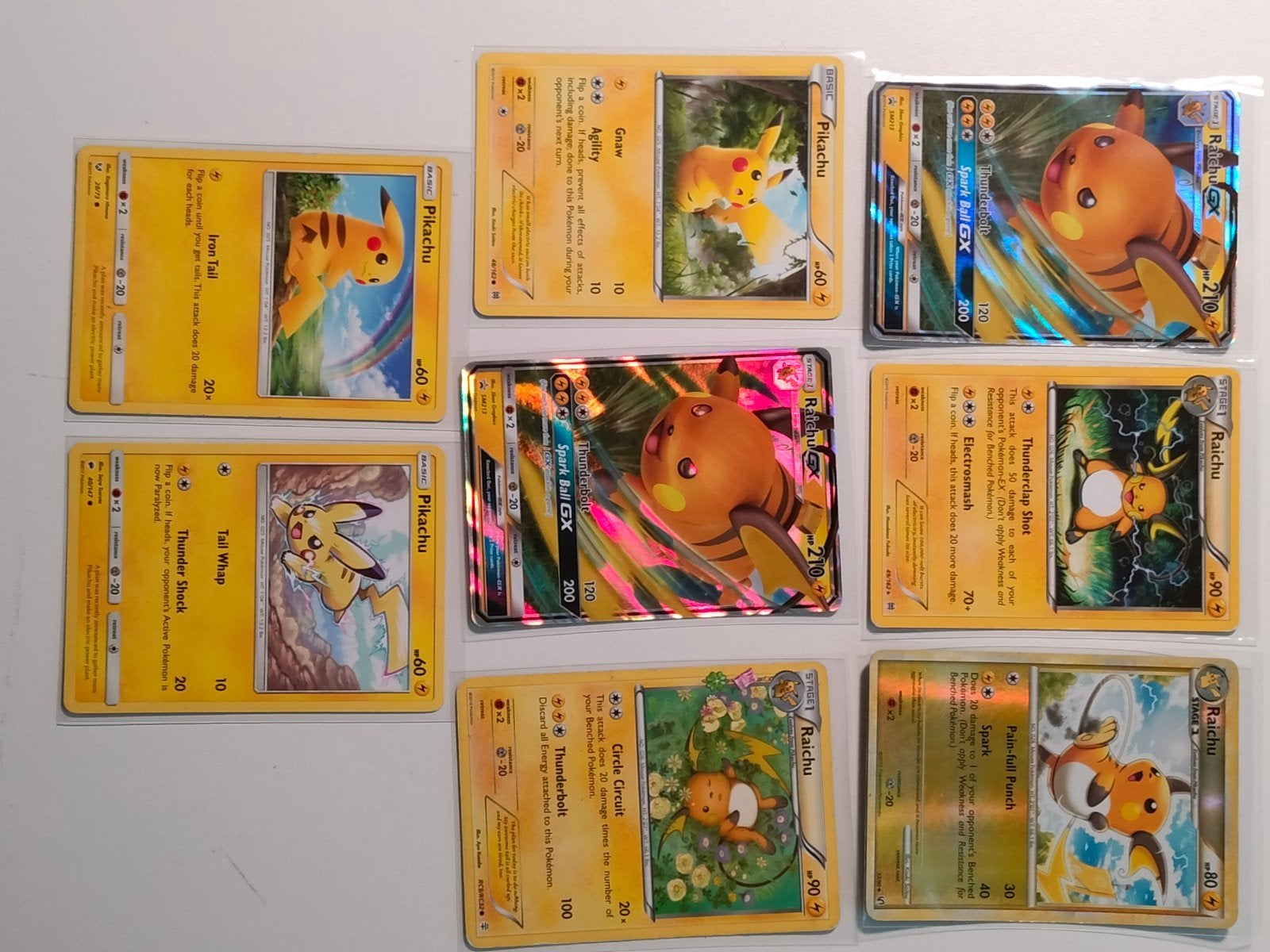 Pokémon Kaarten: Pikachu & Raichu Collectie (8 kaarten), Verzenden, Gebruikt, Meerdere kaarten, Foil