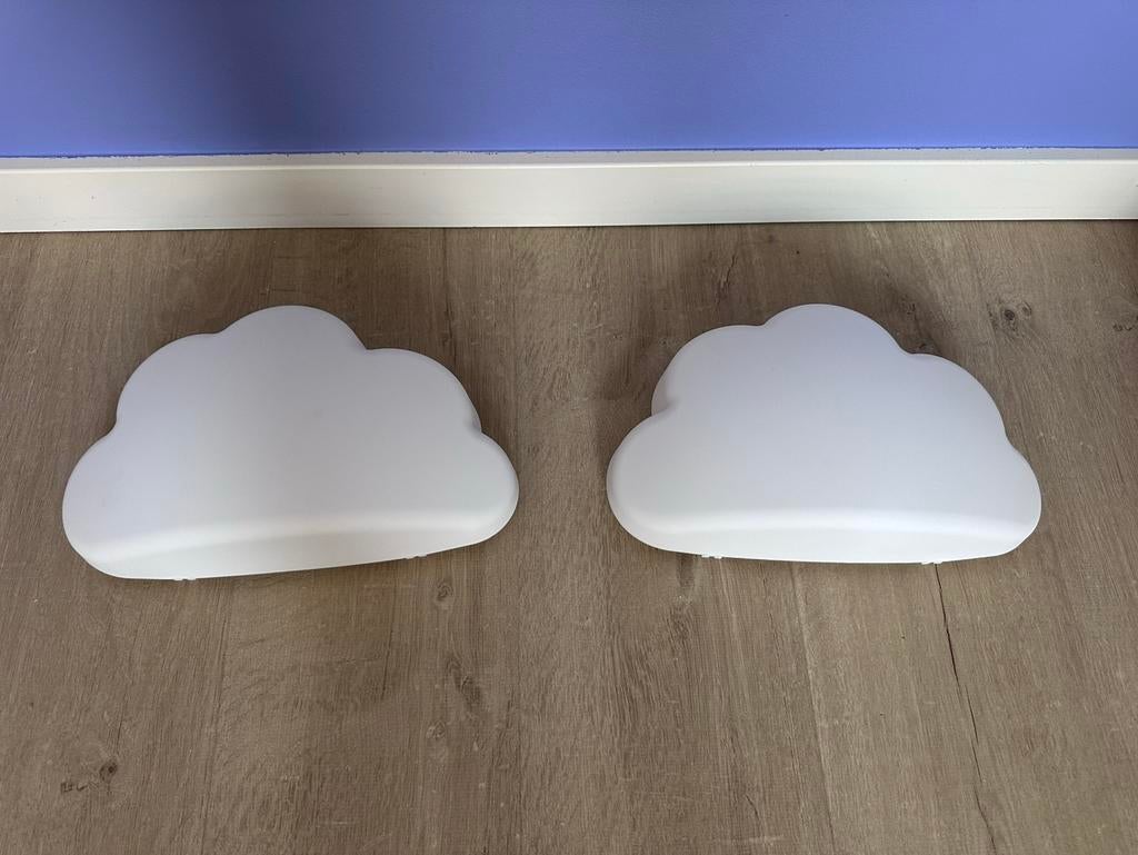 2x Ikea Upplyst lamp wolk wit, Ophalen of Verzenden, Zo goed als nieuw, Lamp