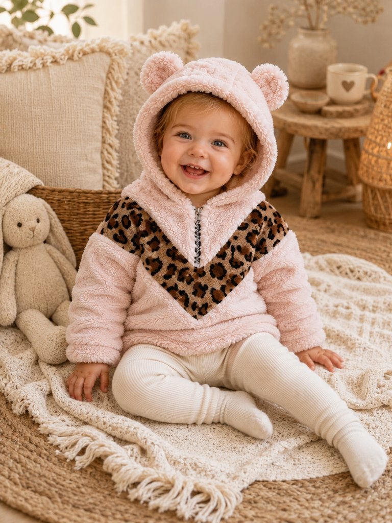 Hoodie Chicaprie roze teddy maat 86-92 NIEUW, SO, Nieuw, Info@juniorcompany.nl, Chicaprie
