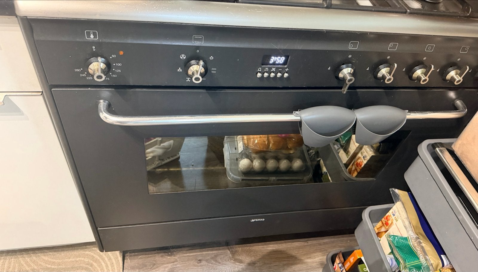 Smeg Fornuis met Gas Kookplaat en Dubbele Oven, Ophalen, Gebruikt, 60 cm of meer, 4 kookzones