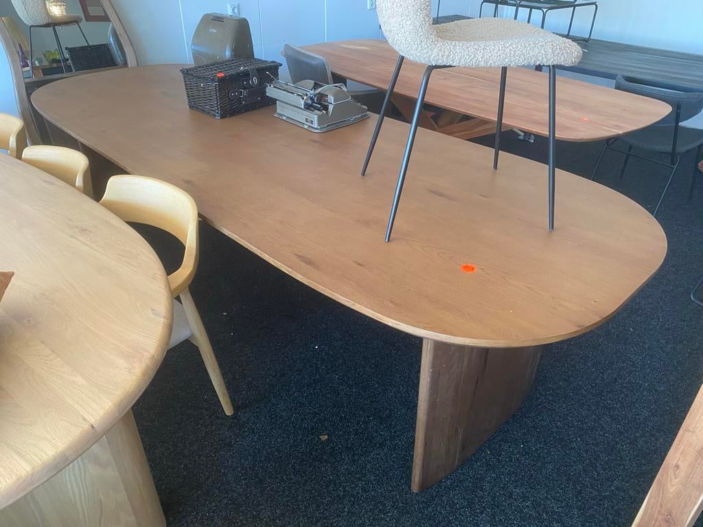 Deens ovale eettafel 300x100 cm dex licht bruin eiken, Huis en Inrichting, Tafels | Eettafels, Ophalen, 100 tot 150 cm, Eikenhout