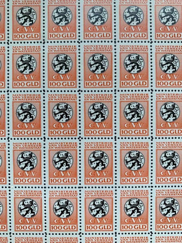 Min. V&W Commissie Vervoers Vergunningen cvv 100GL compl vel, Verzenden, Na 1940, Postfris