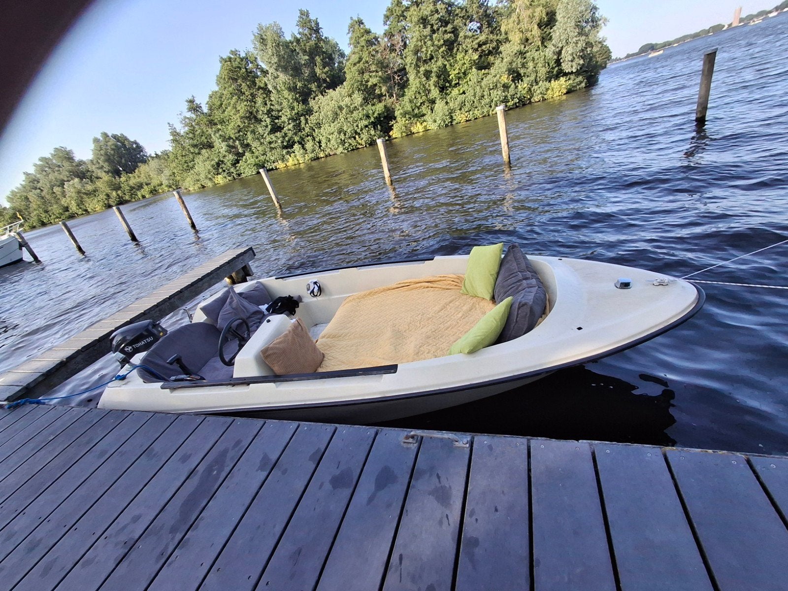 console boot met een 9.8 PK motor kortstaart, Ophalen
