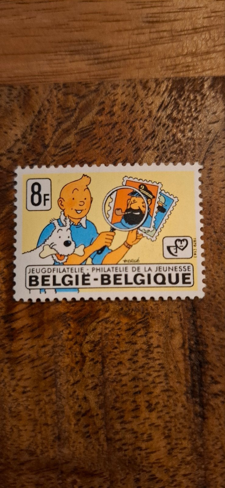 Postzegel Kuifje en Bobbie - Jeugdfilatelie België 8F, Postzegels en Munten, Brieven en Enveloppen | België, Ophalen of Verzenden