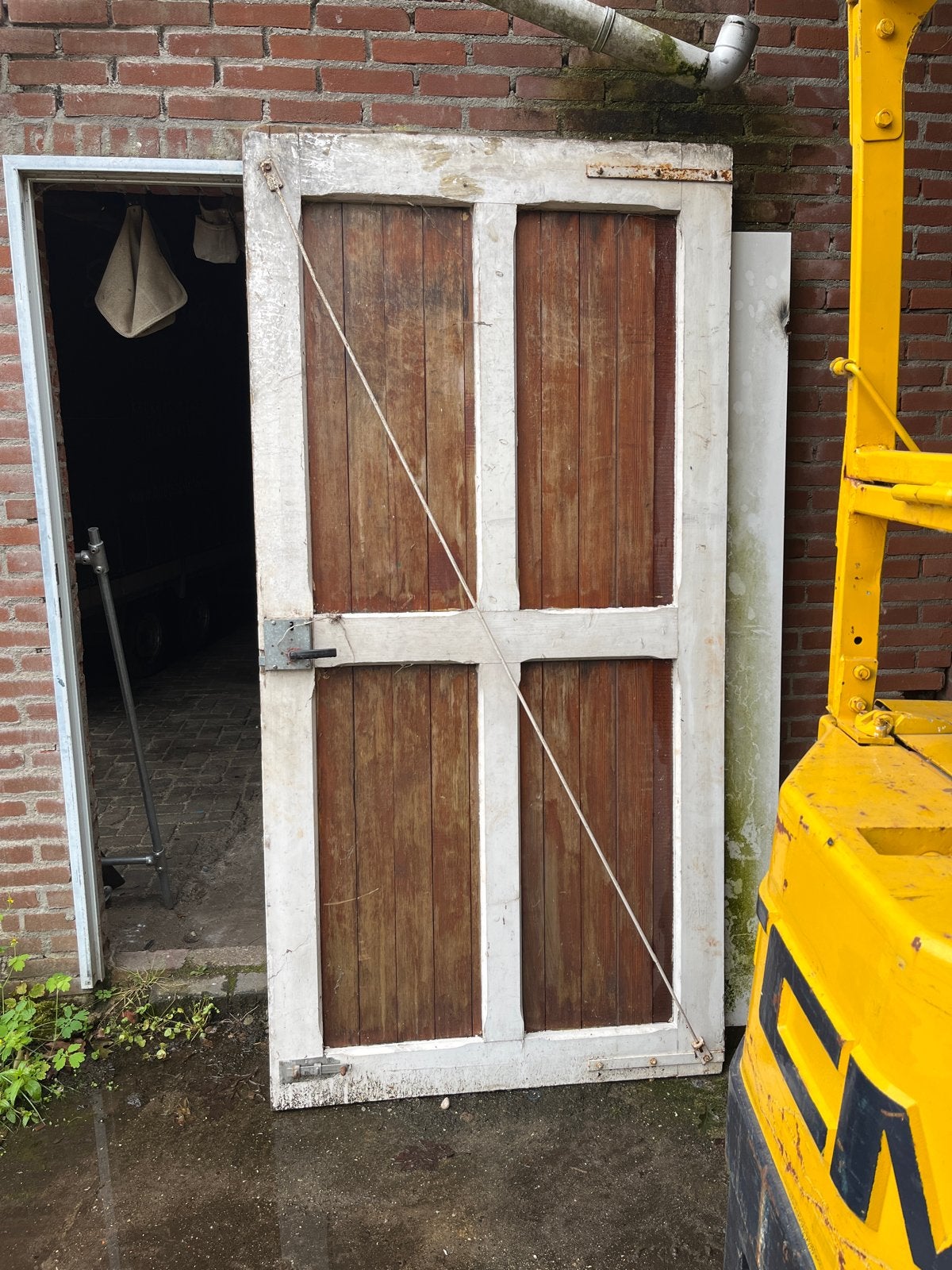 Set garagedeuren 220x223,5 cm, Ophalen, Gebruikt, Garagedeur, Hout