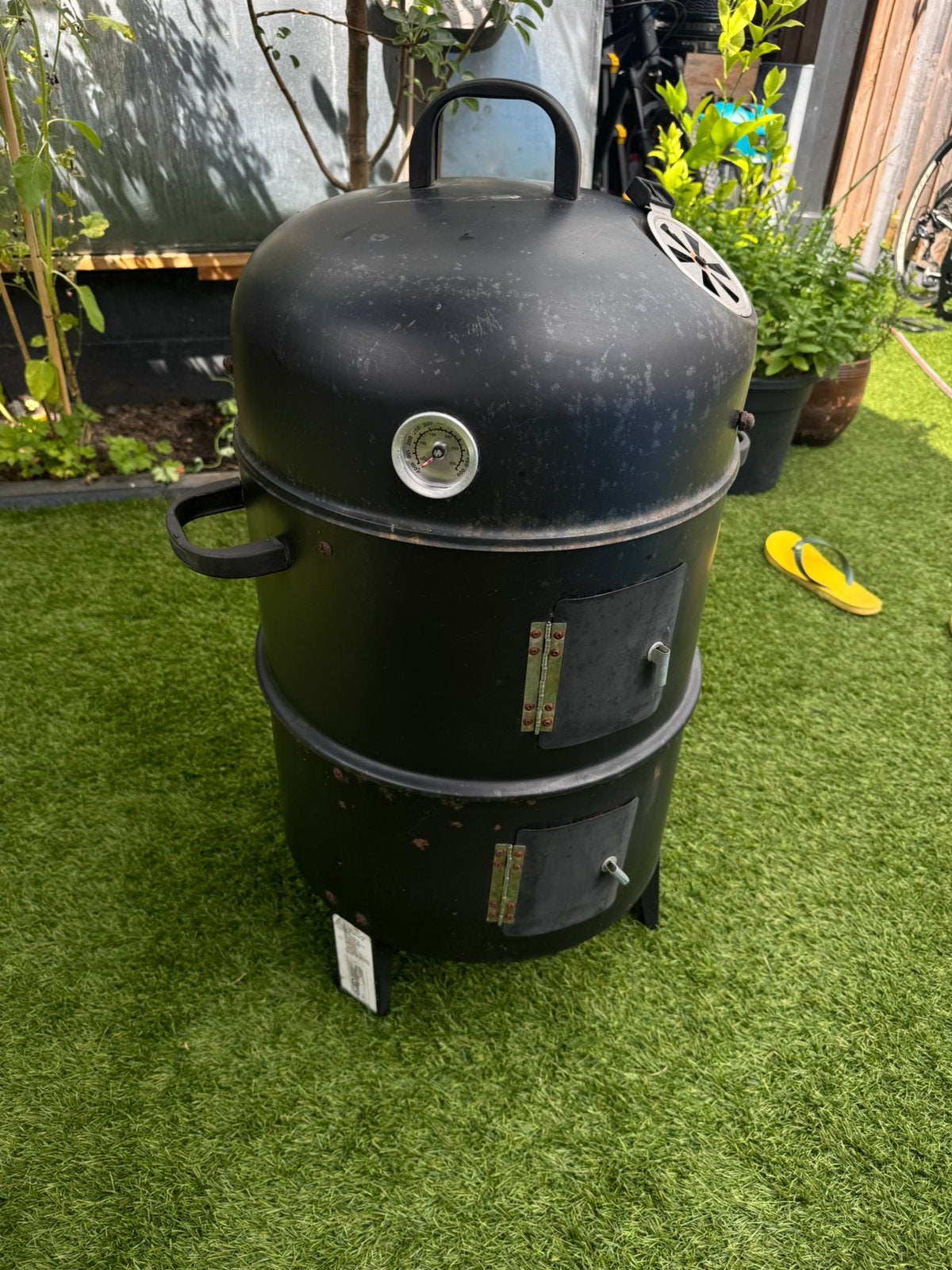 Cookbbq multifunctionele 3-in-1 smoke, Tuin en Terras, Ophalen, Gebruikt
