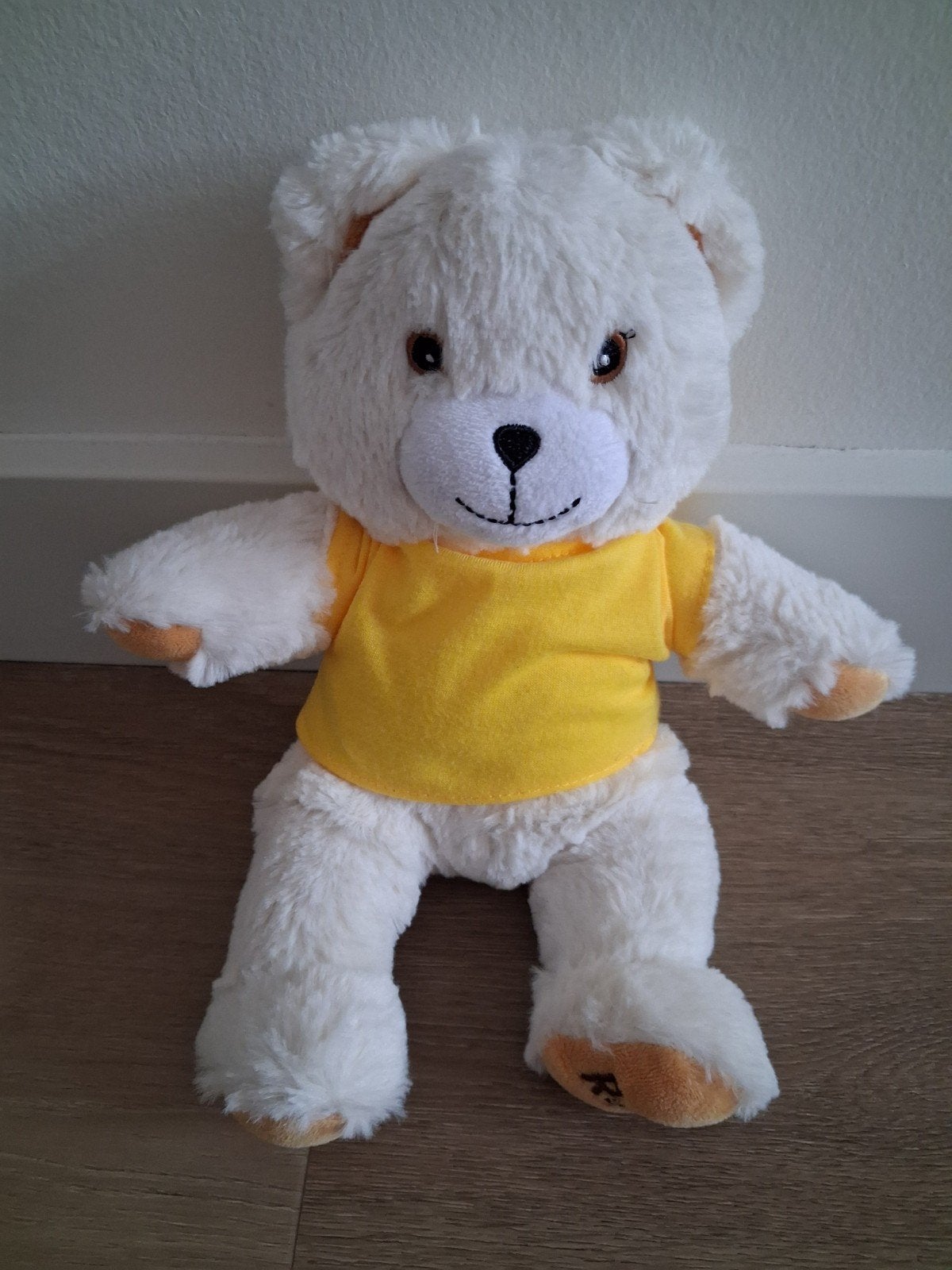 Knuffel Robijn geel shirt beer beertje L799, Ophalen of Verzenden