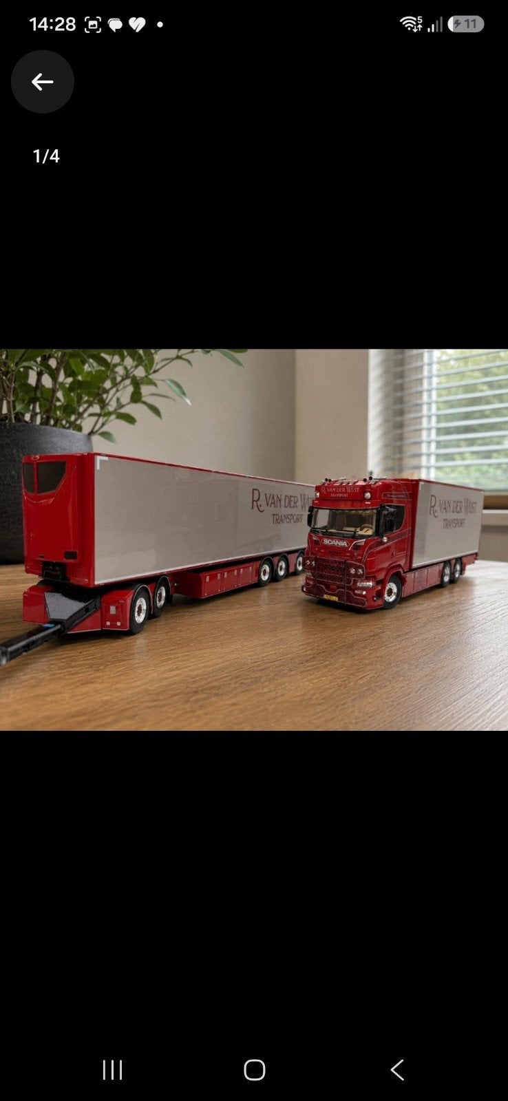 wsi scania shighline R. van der wijst, Ophalen of Verzenden, Zo goed als nieuw, Bus of Vrachtwagen, Wsi