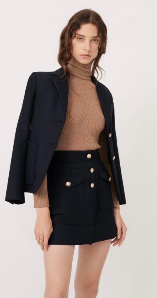 MAJE PAK ROK + BLAZER NEW SAMEN €590,- 💛💛💛, Kostuum of Pak, Blauw, Ophalen of Verzenden, Zo goed als nieuw
