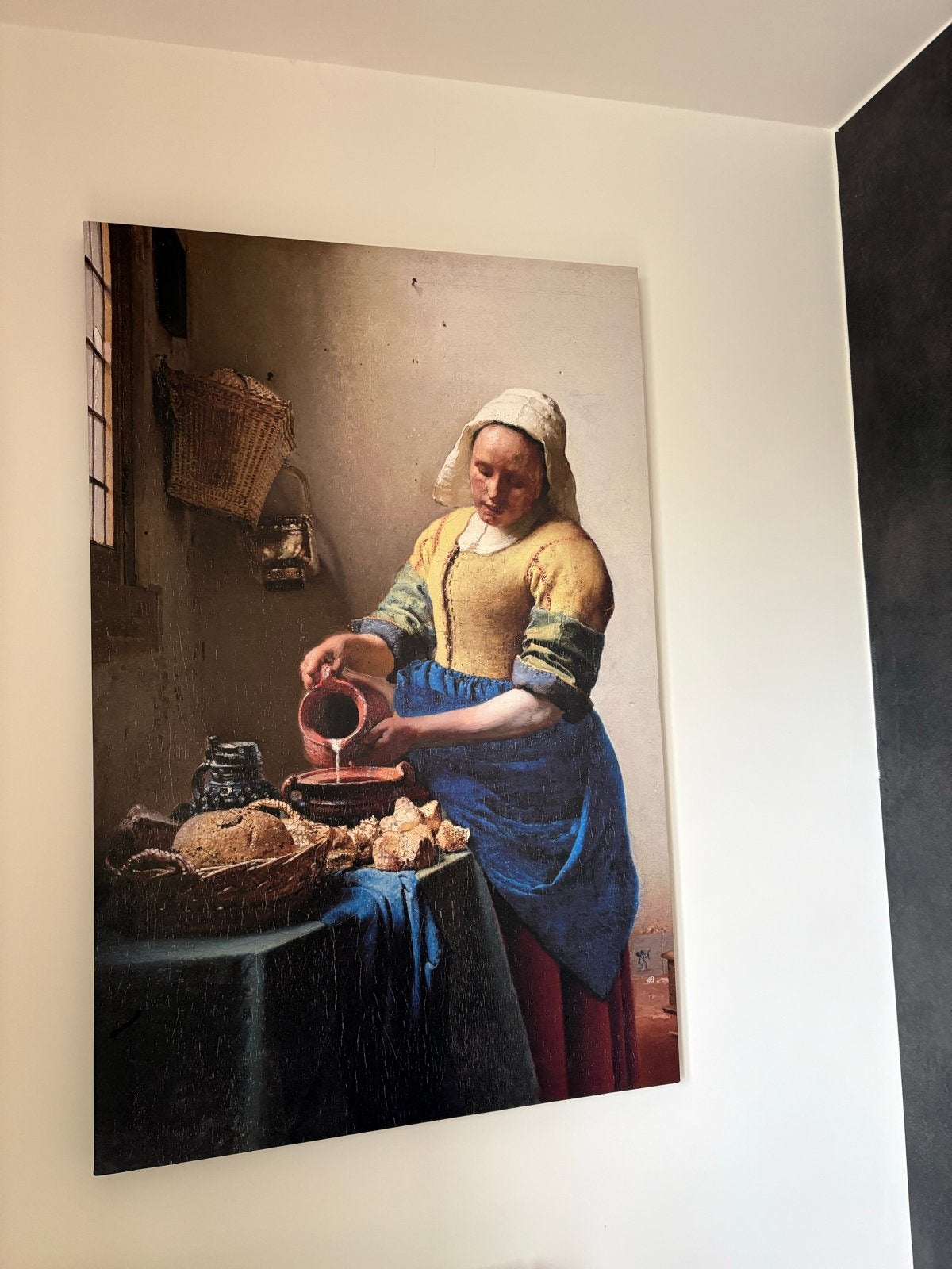 Het Melkmeisje - op canvas, Ophalen, Portret of Personen, Overige ondergronden, Klassiek