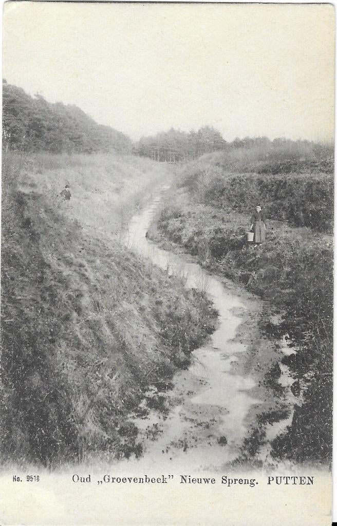 Putten, Oud Groevenbeek, Nieuwe Spreng, vrouw, klederdracht, Verzenden, Voor 1920, Ongelopen, Gelderland