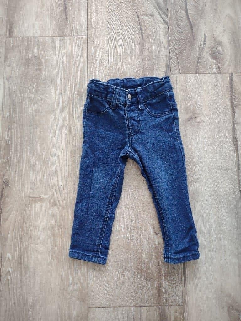 Prachtige blauwe spijkerbroek van Hema, maat 74. Stretch., Kinderen en Baby's, Babykleding | Maat 74, Broekje, Onb, Ophalen of Verzenden