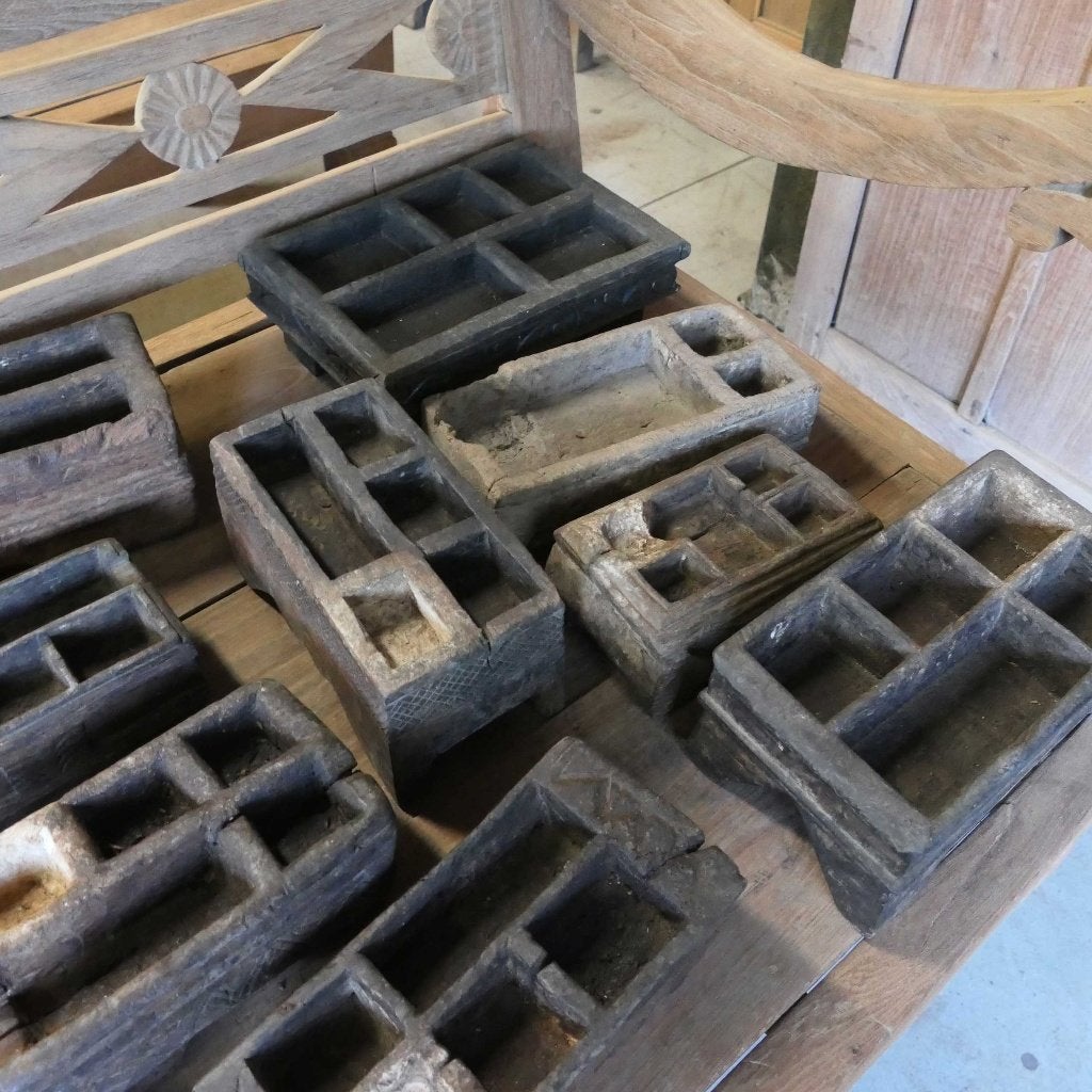Betelnoot bakjes DZ1 landelijk bak hout kunst Indonesie, Antiek en Kunst, Ophalen of Verzenden
