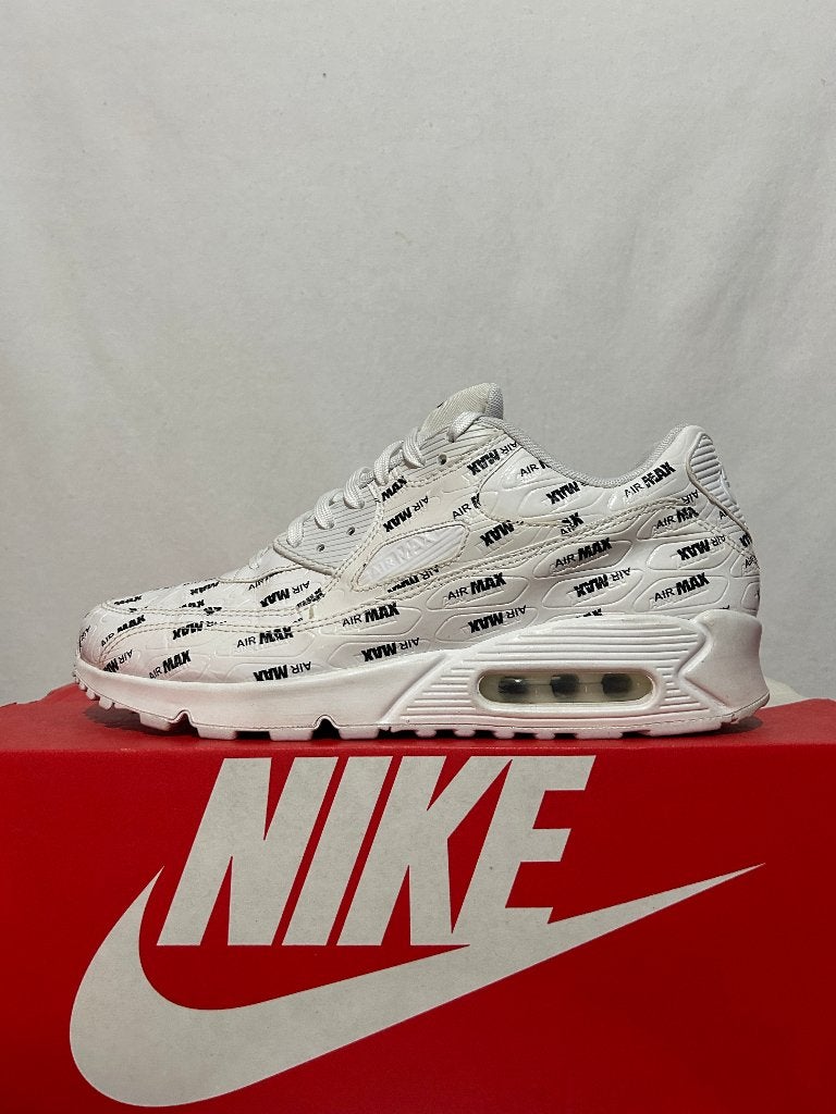 ALS NIEUW! Maat 44,5 - Nike Air Max 90 All Over White Black, Kleding | Heren, Schoenen, Verzenden, Wit, Nike, Nike