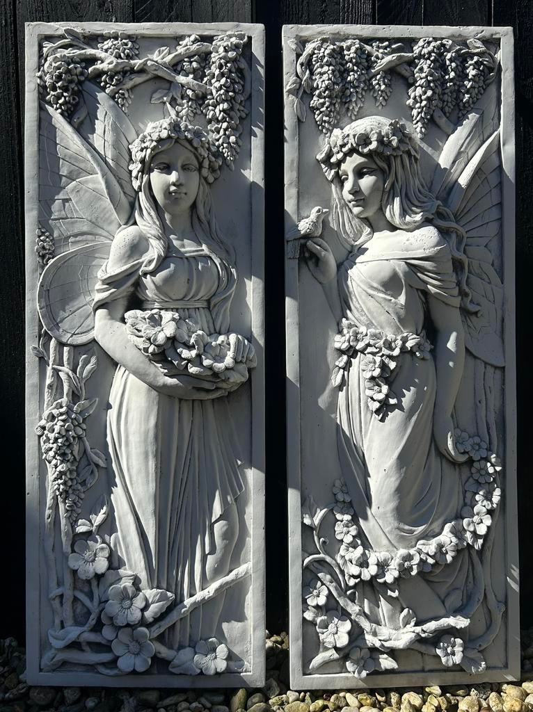 2 brocante wandpanelen engelen, Ophalen