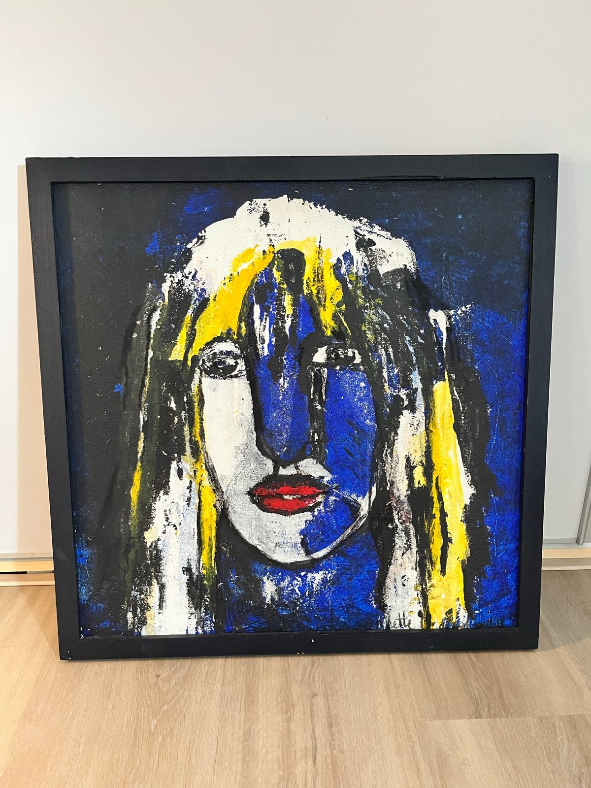Annette Braad - zelfportret  (1997) - Acryl op paneel, Antiek en Kunst, Ophalen, Acrylverf, Hout, Gesigneerd