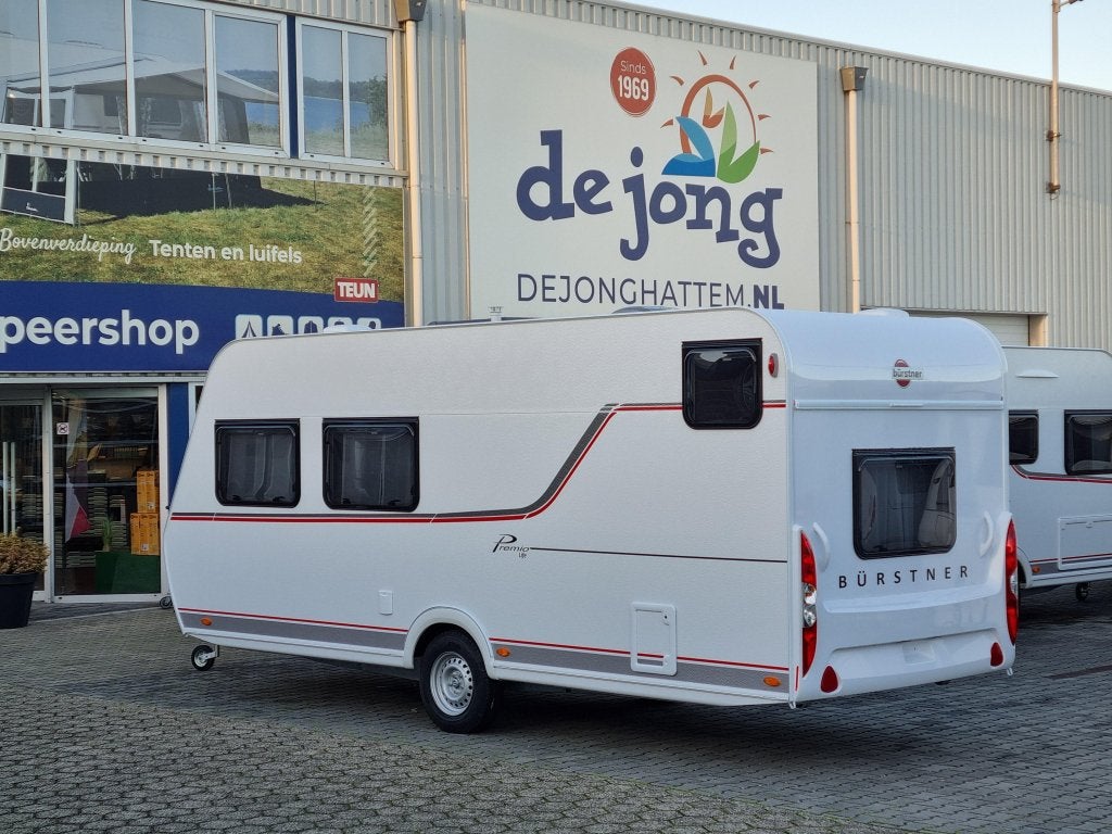 Bürstner Premio Life 490 TK Gratis Mover!, Caravans en Kamperen, Schokbreker, Standaardzit, Dwarsbed, Bedrijf