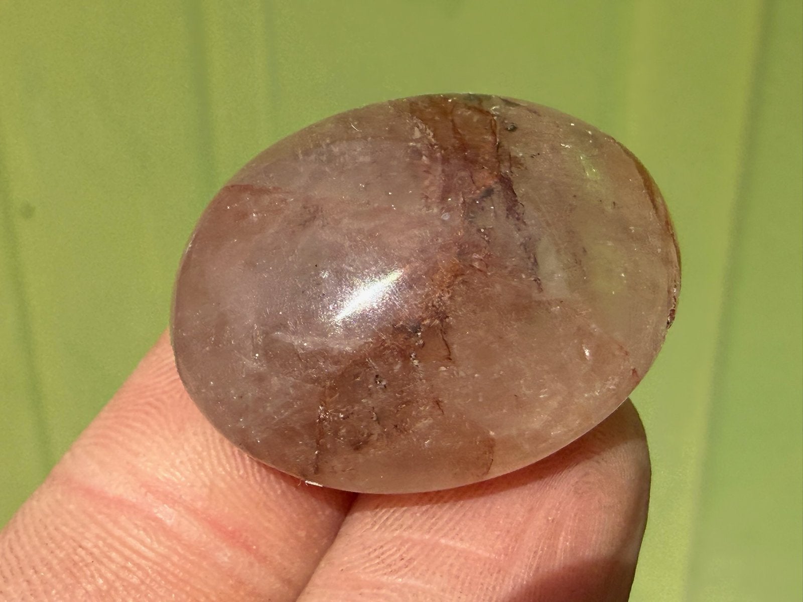 Red Healer Lemurian - Hematoide kwarts mineralen edelstenen, Ophalen of Verzenden, Mineraal