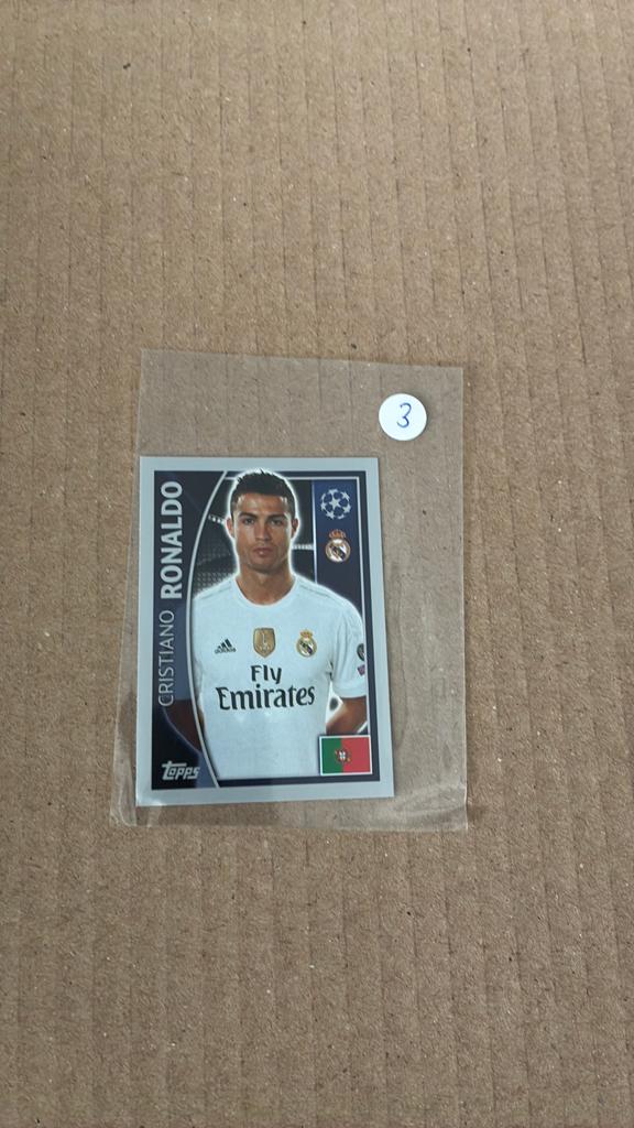 Panini cl cristiano ronaldo sticker, Ophalen of Verzenden, Zo goed als nieuw, Sticker