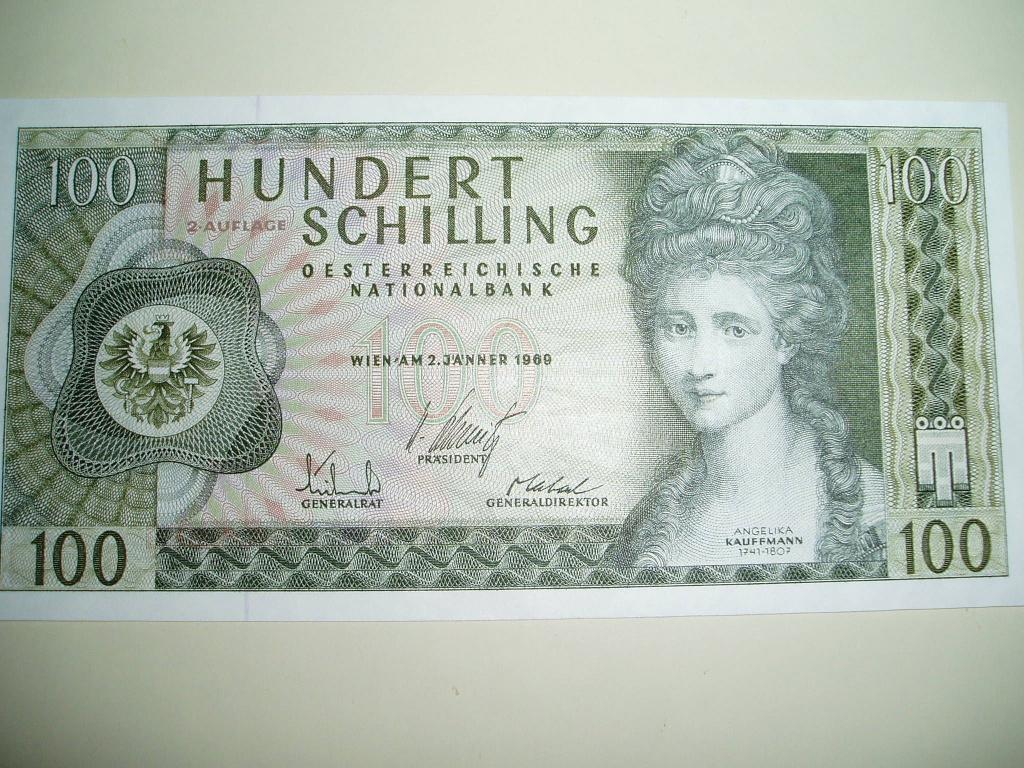 75. Oostenrijk, 100 schilling 1969(1981) UNC A. Kaufmann., Postzegels en Munten, Bankbiljetten | Europa | Niet-Eurobiljetten, Verzenden