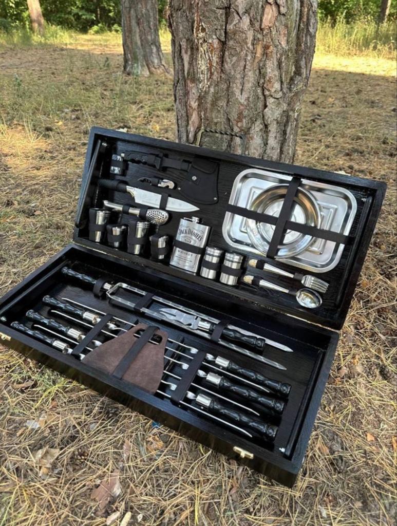 Luxe BBQ set van premium natuurlijk hout – nieuw, Ophalen, Nieuw