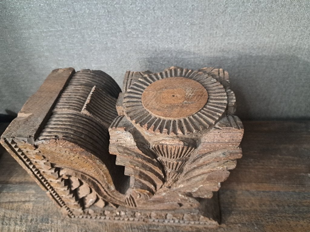 Houten ornament, Huis en Inrichting, Woonaccessoires | Wanddecoraties, Ophalen, Decoratieobject, Zo goed als nieuw, Bruin