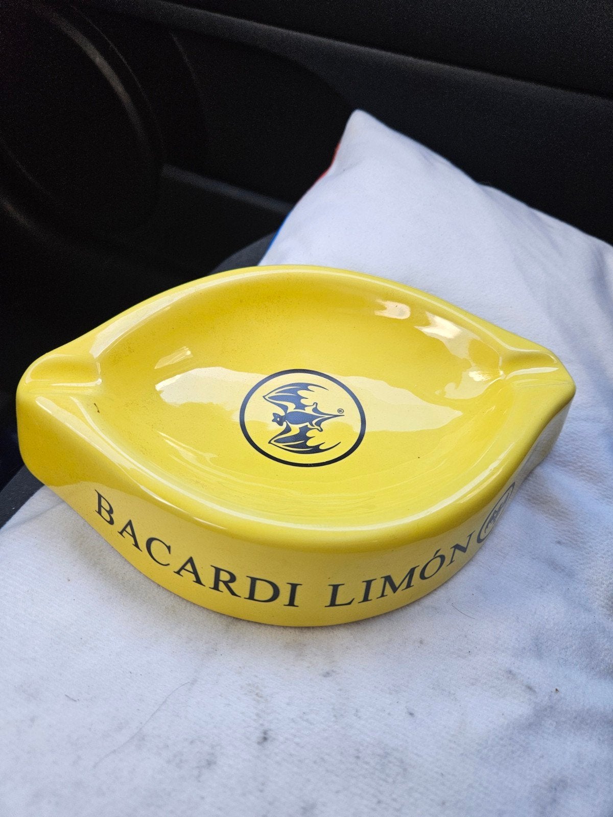 Vintage Bacardi Limón Asbak - Gele Keramische Asbak, Ophalen of Verzenden