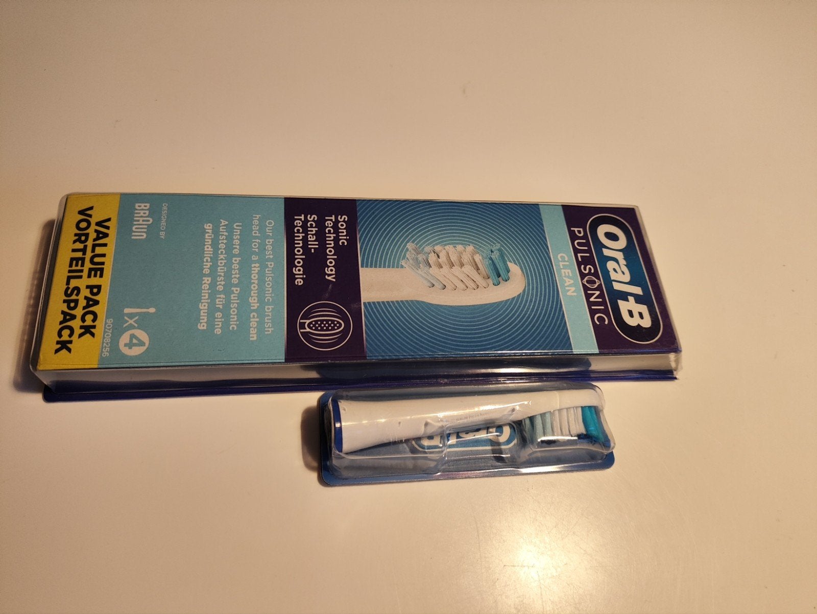Oral-B Pulsonic Clean opzetborstels - 4 stuks, Ophalen of Verzenden, Nieuw, Mondverzorging