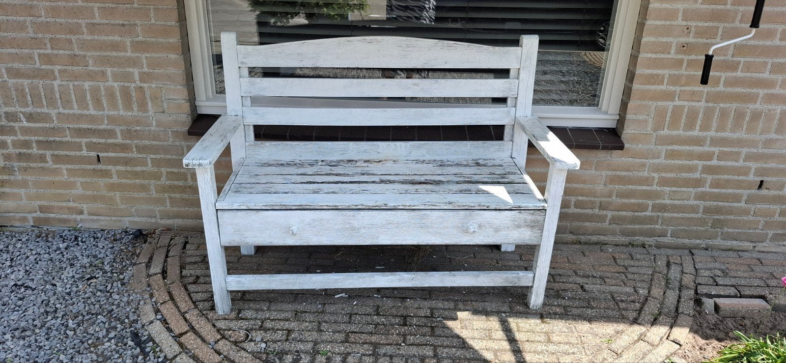 Gratis bankje, Tuin en Terras, Ophalen, Gebruikt, Hout
