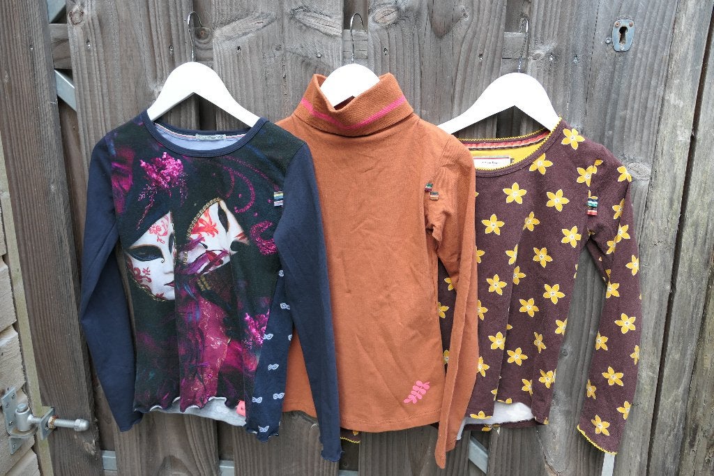 3 Shirts lange mouw 4 funky flavours, 4FF (meisje) 134-140, Gebruikt, Meisje, Ophalen of Verzenden, Setje