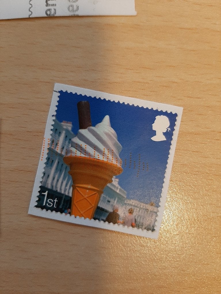 Engeland ijsje, Verzenden, Gestempeld