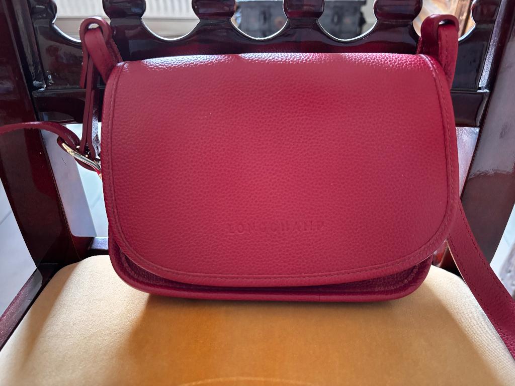 Damestas Longchamp, Sieraden, Tassen en Uiterlijk, Tassen | Damestassen, Verzenden, Zo goed als nieuw, Rood, Handtas