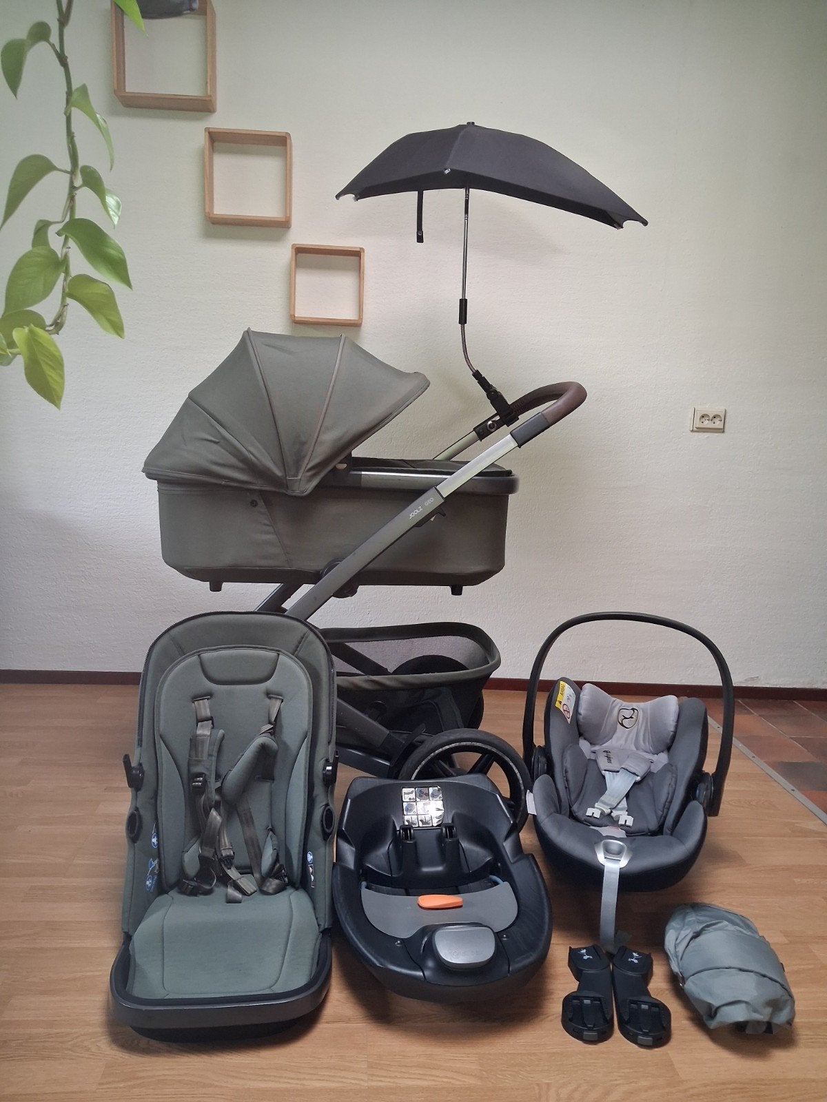 Joolz Geo3 complete set + Cybex Cloud Q + Isofix, Gebruikt, Met autostoeltje, Ophalen, Kinderwagen