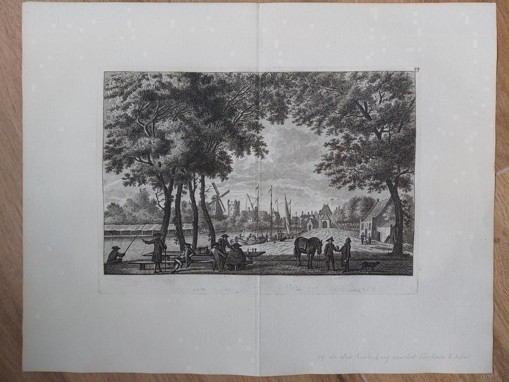 49 / Kuilenburg Culemborg - Unieke Avant le lettre uitgave, Antiek en Kunst, Kunst | Etsen en Gravures, Ophalen of Verzenden