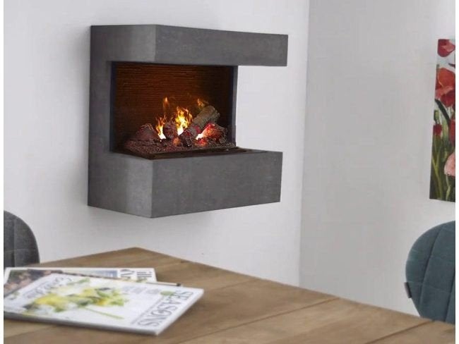 Fires Intenca Betonlook elektrische haard nieuwprijs 1200, Huis en Inrichting, Ophalen, Zo goed als nieuw, Hangende haard, Elektrische haard
