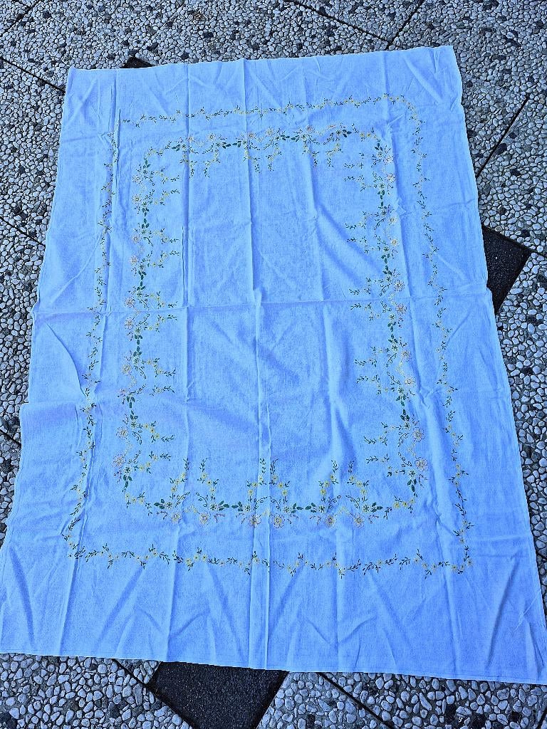 Geborduurd tafelkleed, Ophalen of Verzenden, Gebruikt, Rechthoek
