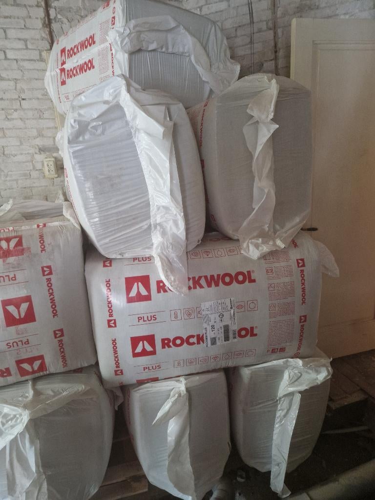 Rockwool Plus Steenwol platen 1000x610x120mm 15 pak, Ophalen, Dakisolatie, 12 cm of meer, Nieuw