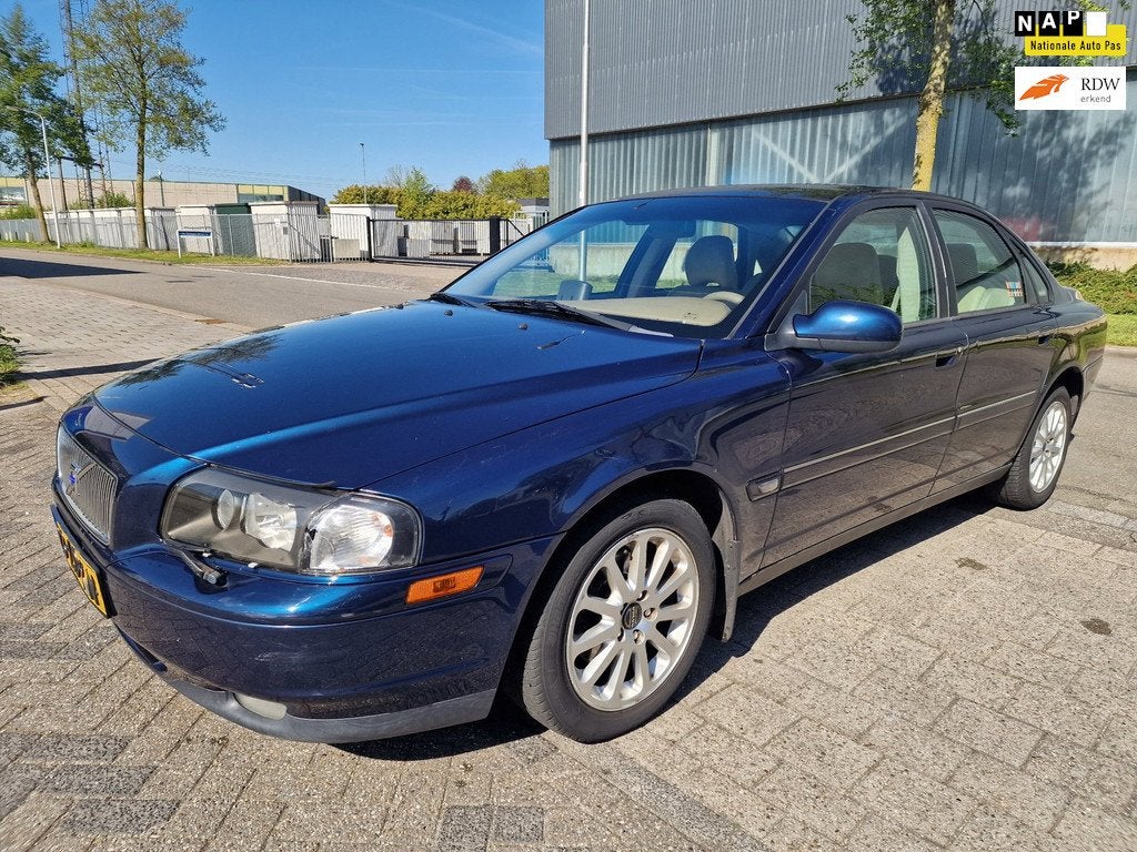 Volvo S80 2.4 Dynamic Automaat, Apk, Nap, Goed rijdend Inrui, Beige, Blauw, Bedrijf, 170 pk