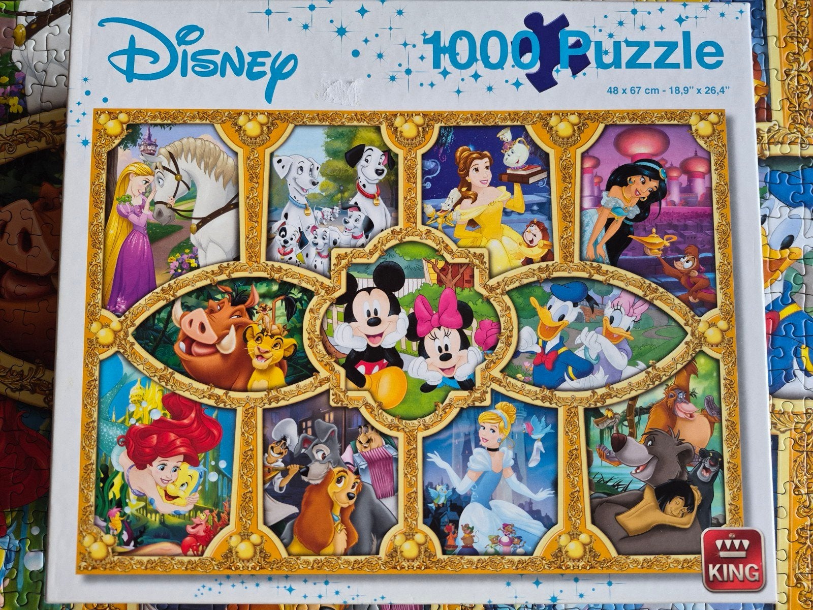 Disney puzzel 1000 stukjes (King), Ophalen of Verzenden, Minder dan 500 stukjes, Zo goed als nieuw
