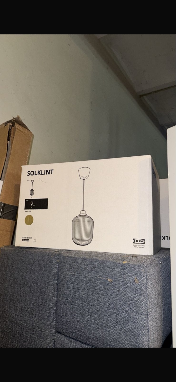 IKEA SOLKLINT Hanglamp - Nieuw in doos (2 beschikbaar), Ophalen of Verzenden, Nieuw, Glas, E27 (groot)